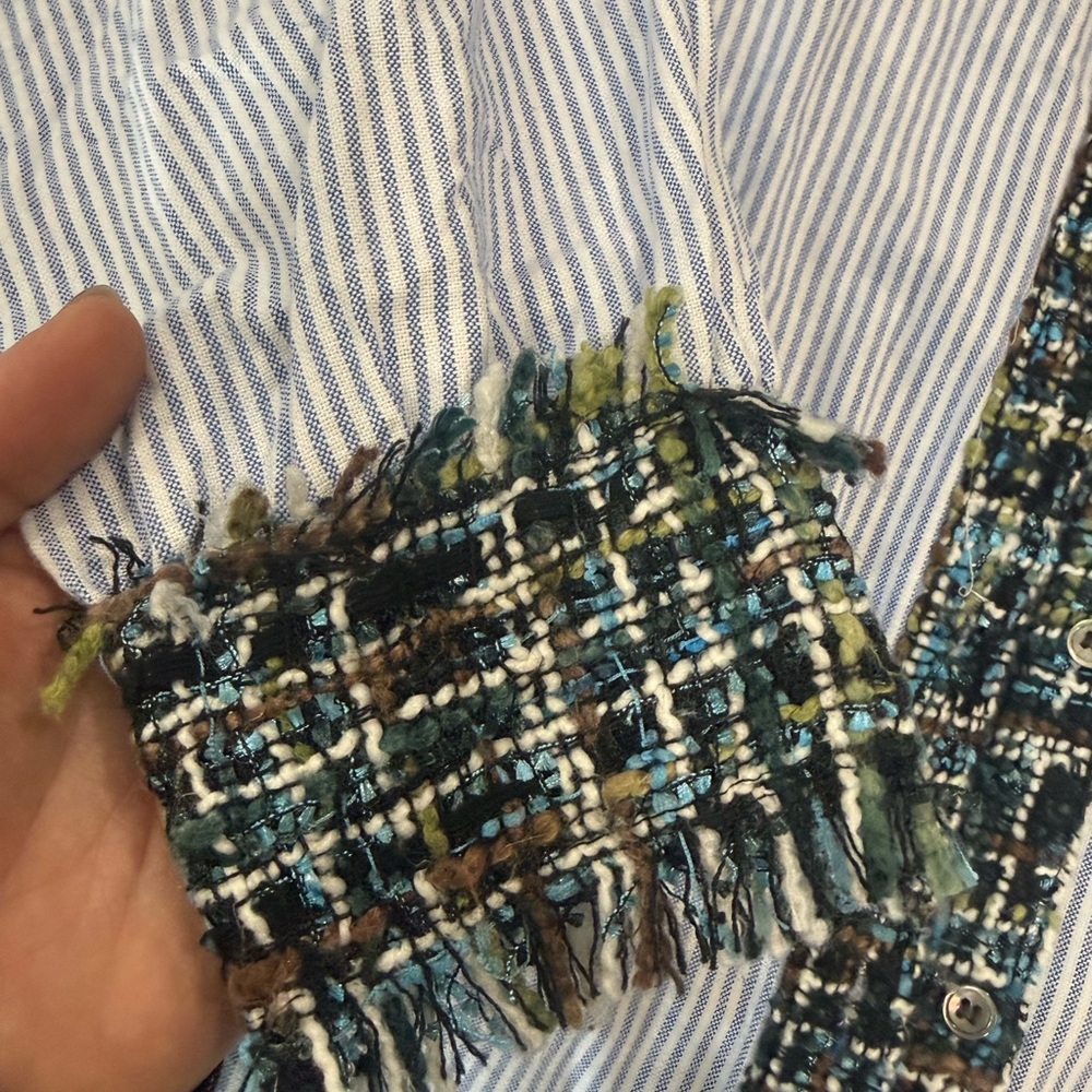 Zara Basics Tweed Button Down - Picture 7 of 13